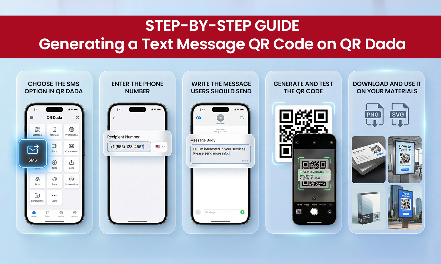 Step-by-Step Guide to Generating a Text Message QR Code